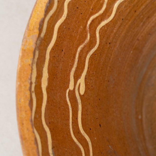 Gold Rustic Ceramic Plate Vase, 1940s For Sale - Image 8 of 11