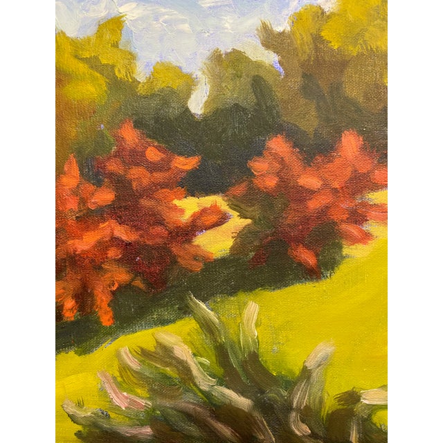 Contemporary Contemporary Landscape Oil Painting “"Red Foliage” by Teresa DiMarco For Sale - Image 3 of 4