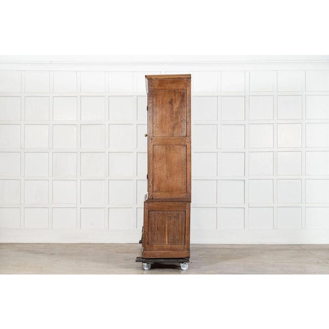 Wood Large English Oak Livery Cupboard, 1790 For Sale - Image 7 of 18