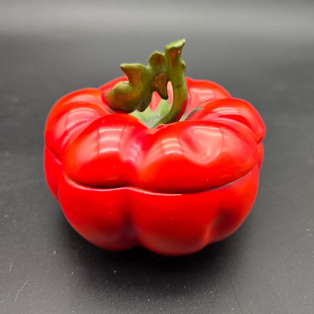 Antique Royal Bayreuth Tomato Porcelain Trinket Dish For Sale - Image 4 of 8