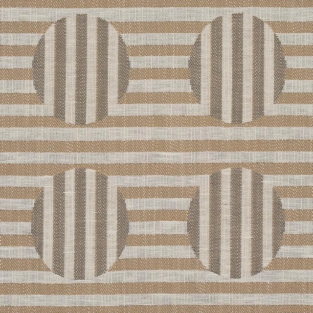 Mid-Century Modern Sample - Schumacher Soto Fabric in Sand For Sale - Image 3 of 5