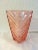 Stylish thick clear glass vase in a modern Chevron design. Excellent condition.