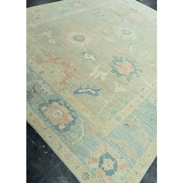 Brown Turkish Oushak Rug 8'3" x 10'5" #19342 For Sale - Image 8 of 8