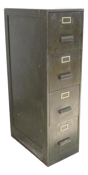 Mid 20th Century 4 Drawer Painted Wood File Cabinets