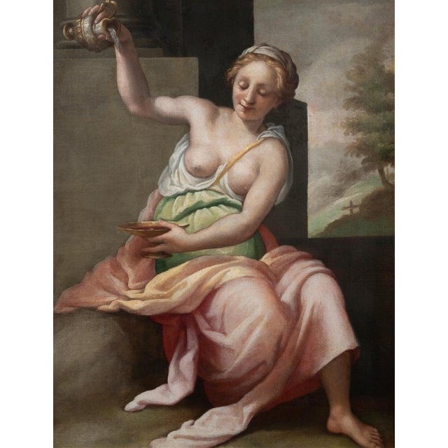Jacopo da empoli (florence, italy, 1551 – 1640) title: temperance medium: oil on canvas dimensions: without frame 101.5 x...