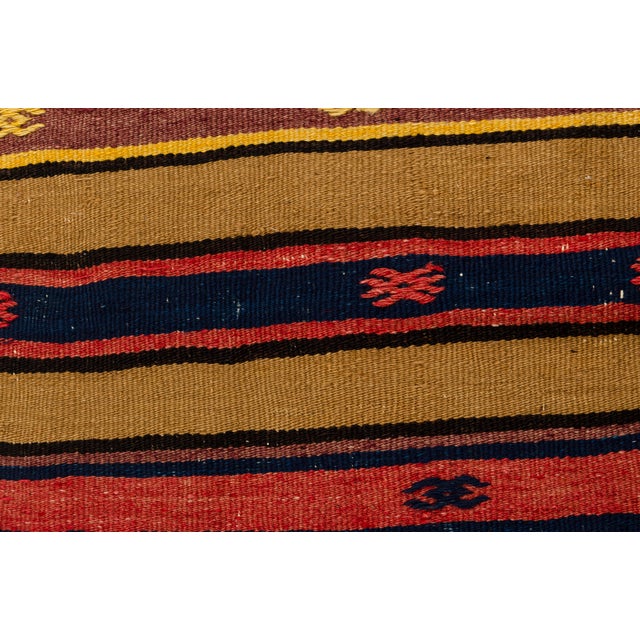 Antique Anatolian Stripe Kilim Rug For Sale - Image 9 of 10