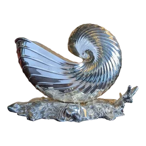 Antique English Silverplate Nautilus Spoon Warmer Hallmarked