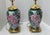 Chinoiserie Vintage Chinoiserie Green Ceramic Floral Table Lamps With Brass Bases a Pair For Sale - Image 3 of 18