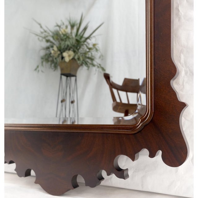 Fine Flame Mahogany Chippendale Style Wall Mirror by Drexel MINT For Sale - Image 10 of 11