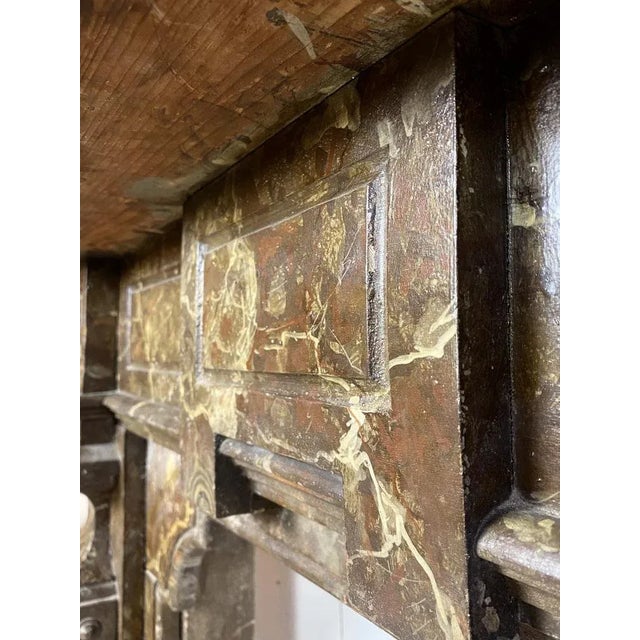 Antique Wooden Fireplace Mantle, 1900s For Sale - Image 14 of 18