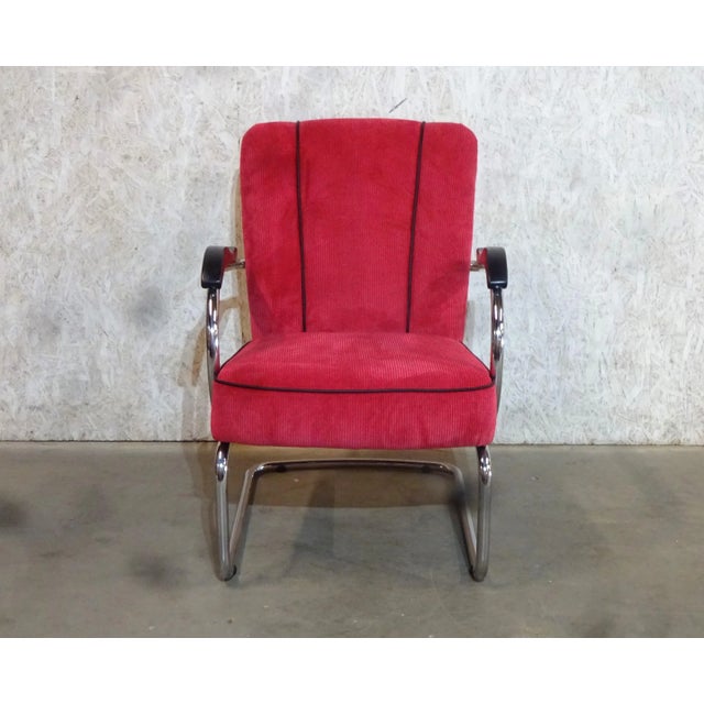 Black Vintage Bauhaus Style Tubular Easy Chairs from Kovona NP, 1950, Set of 2 For Sale - Image 8 of 9