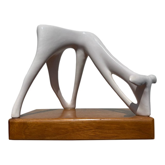 Modernist Ceramic Deer Figure by Roselane of California For Sale