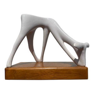 Modernist Ceramic Deer Figure by Roselane of California