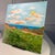 Sunset by the Seaside Acrylic Painting 12"x12" Tropical Landscape Wall Art For Sale - Image 4 of 7