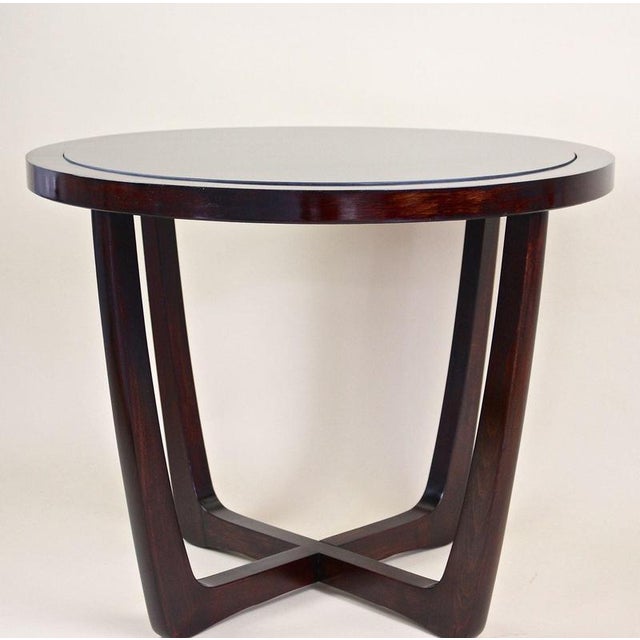Art Deco Round Coffee Table with Black Glass Top, 1920s For Sale - Image 18 of 18