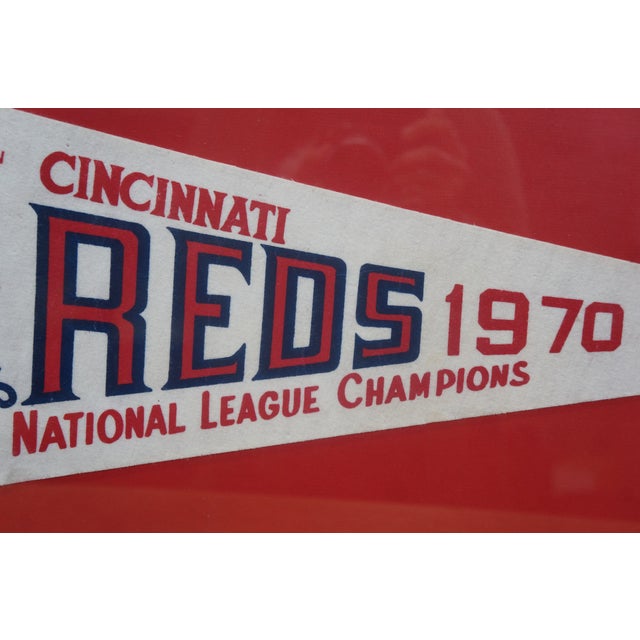1970 Cincinnati Reds National League Champions Big Red Machine Pennant 35" For Sale - Image 6 of 10