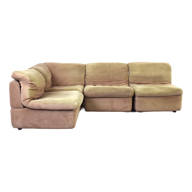 Mid-Century Modern Modular Corner Sofa from Rolf Benz, 1970s, Set of 4 For Sale