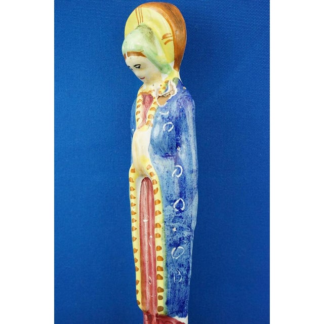 20th Century Ceramic Bas-Relief Plaque Madonna by Antonio Milani, Italy, 1920s For Sale - Image 9 of 18
