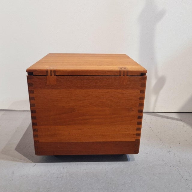 Wood Danish Teak Side Table and Storage Box from Salin Mobler, 1960s For Sale - Image 7 of 18