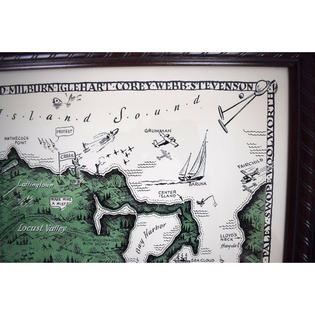 Traditional An Intimate Mappe of Ye Fabulous l.i. North Shore For Sale - Image 3 of 7