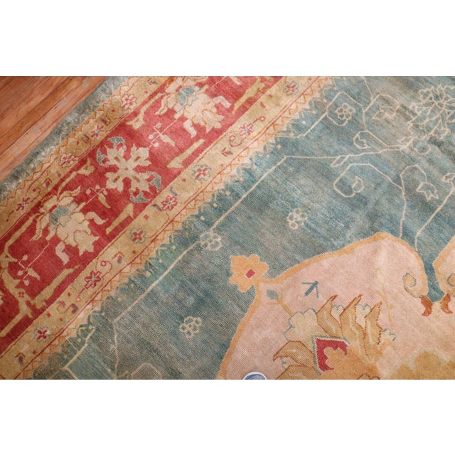 Zabihi Collection Phenomenal Antique Turkish Oushak Rug For Sale - Image 10 of 12