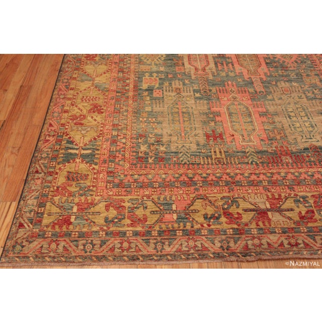 Tribal Nazmiyal Collection Geometric Animal Design Modern Rug For Sale - Image 3 of 7