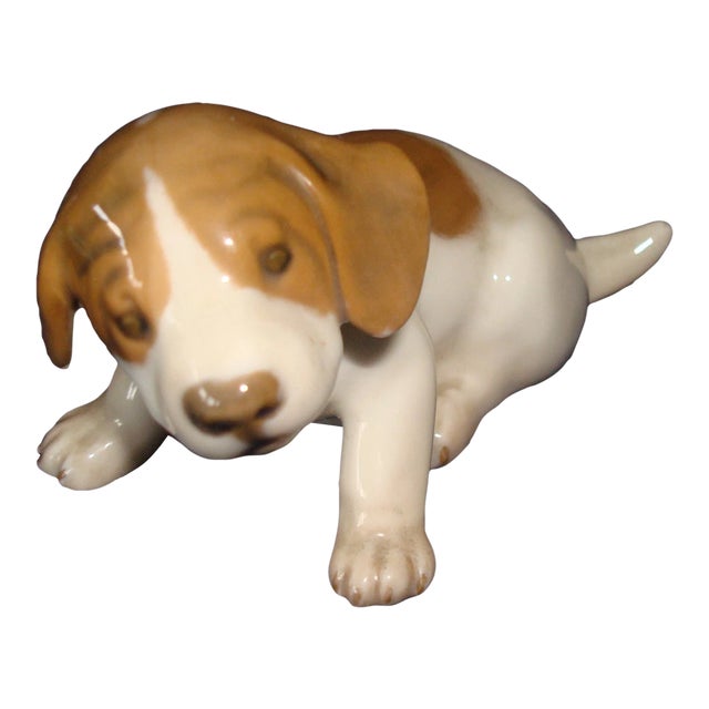 Vintage MCM Royal Copenhagen Pointer Puppy Dog Figurine For Sale