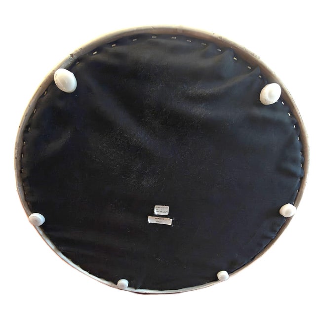 Attributed to Palecek Hewitt Coastal Beach Whitewashed Pencil Pole Rattan Round Side Table For Sale In New York - Image 6 of 6