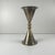 Rare Postmodern Style Bell and Candlestick Duo - in Steel and Brass, 1980 Modernist metal bell and candlestick duo,...