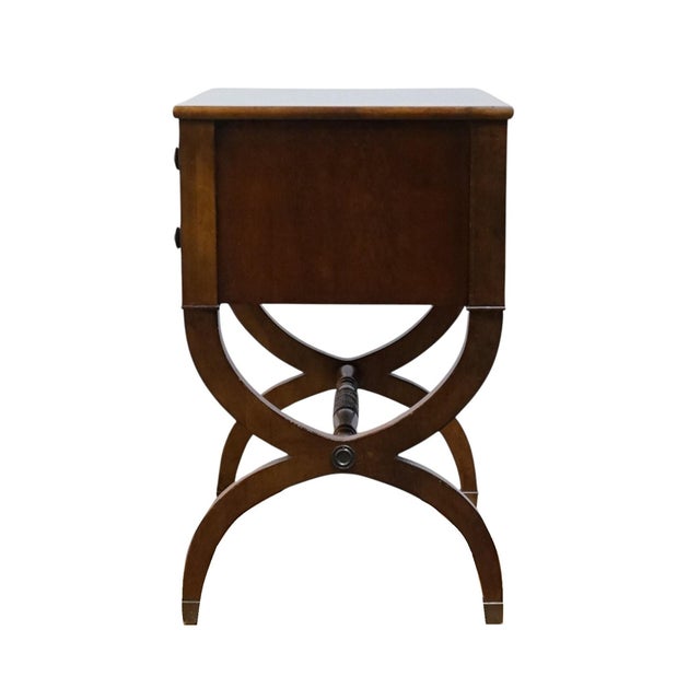 Ethan Allen Townhouse Collection Italian Neoclassical Tuscan Style Burled Wood 32" Two Drawer Accent Chest 30-5206 For Sale - Image 12 of 13