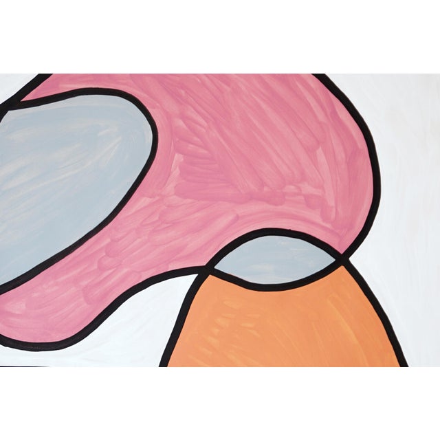 Pink 2026, Cartoon Mobile, Mid Century Modern Shapes in Playful Palette, Abstract Painting Diptych on Watercolor Paper by Ryan Rivadeneyra For Sale - Image 8 of 10