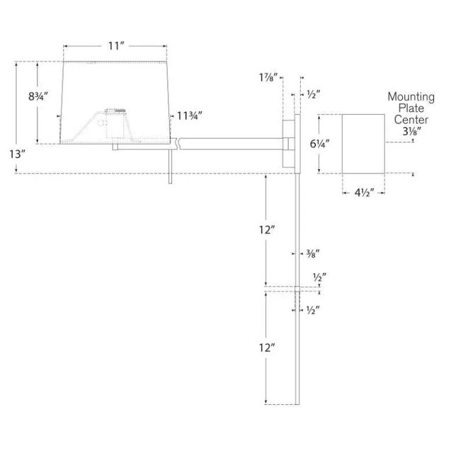 Modern Barbara Barry for Visual Comfort Signature Sweep Medium Right Articulating Sconce in Polished Nickel with Linen Shade For Sale - Image 3 of 3