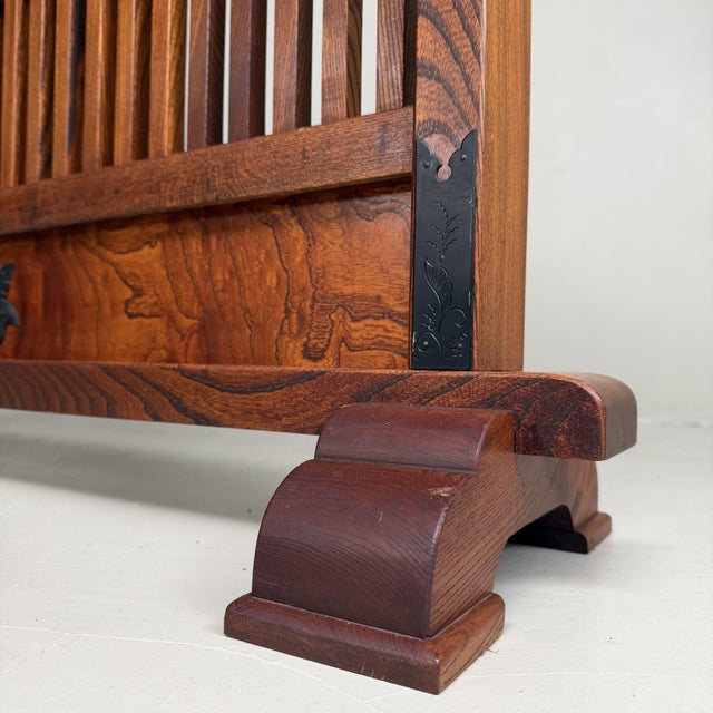 Japanese Suite Room Divider in Keyaki, 1960s For Sale - Image 12 of 14