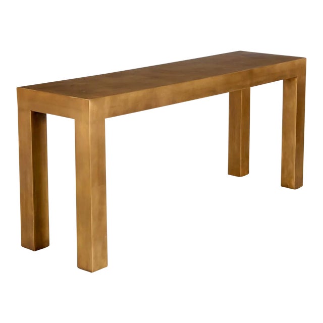 Late 20th Century Annabelle Selldorf Solid Bronze Console Table For Sale