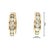 Late 20th-Century 14k Yellow Gold Diamond Hinged Hoop Earrings, Pair For Sale - Image 4 of 5