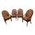 Mid 20th Century Set of 4 Rattan Chairs For Sale