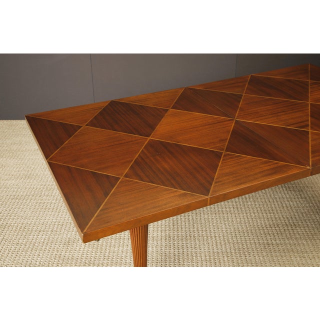 Tommi Parzinger for Charak Modern Extendable Dining Table, c 1950s, Signed For Sale - Image 10 of 12