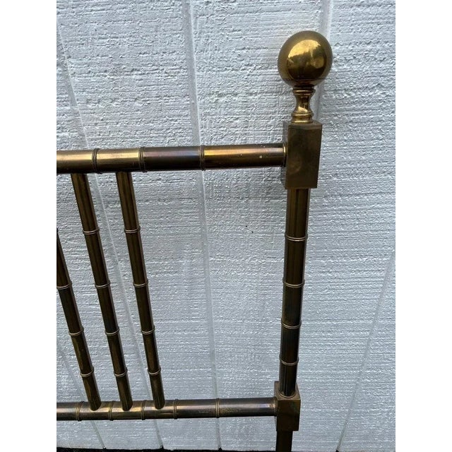 Mastercraft Faux Bamboo Brass King Headboard For Sale In New York - Image 6 of 13