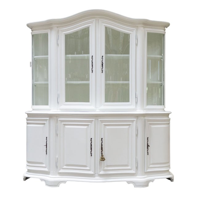 White Display Cabinet, 1970s For Sale