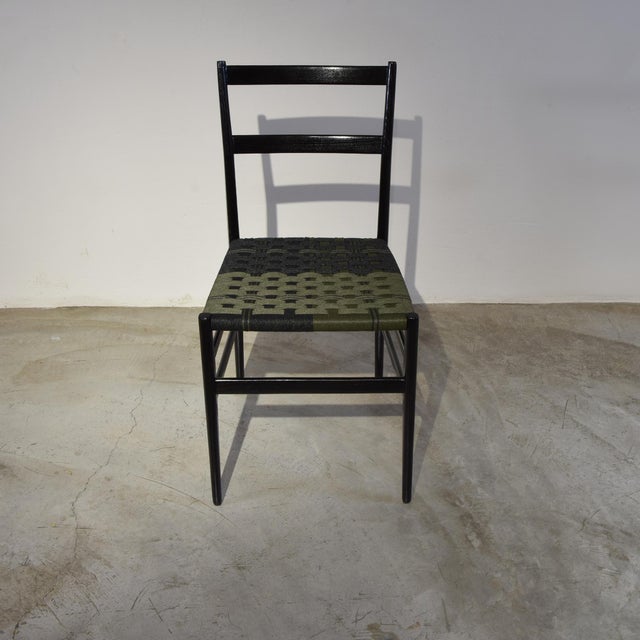 1950s Leggera Chair in Black Lacquered Ash by Gio Ponti for Cassina, 1950s For Sale - Image 5 of 13