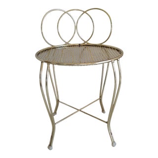Mid 20th Century Hollywood Regency Style Vanity Chair For Sale