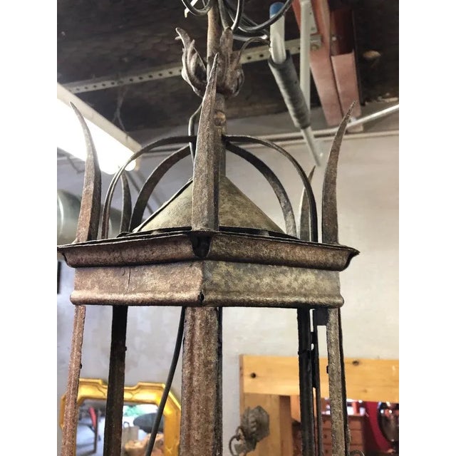 18th Century Italian Wrought Iron Lantern Elevate your space with the exquisite charm of this 18th-century Italian wrought...