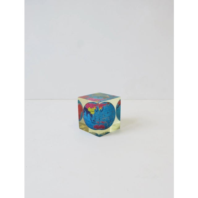 Modern Modern Acrylic Encased World Globe For Sale - Image 3 of 13
