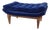 Vintage Mid Century Blue Tufted Ottoman for Castro Convertibles Arden Chair For Sale