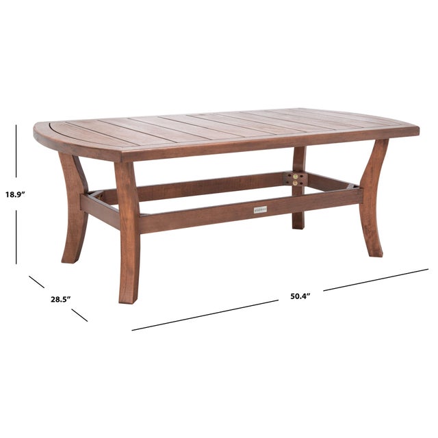 Traditional Payden Outdoor Coffee Table, Natural For Sale - Image 3 of 9