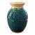 Signed K. Lutz Studio Art Pottery Vase Teal Blue Green Crackle Glaze Pacific Northwest 6” For Sale