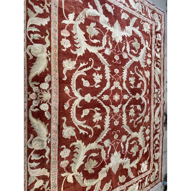 Red Large Vintage Rug, 1920 For Sale - Image 8 of 11