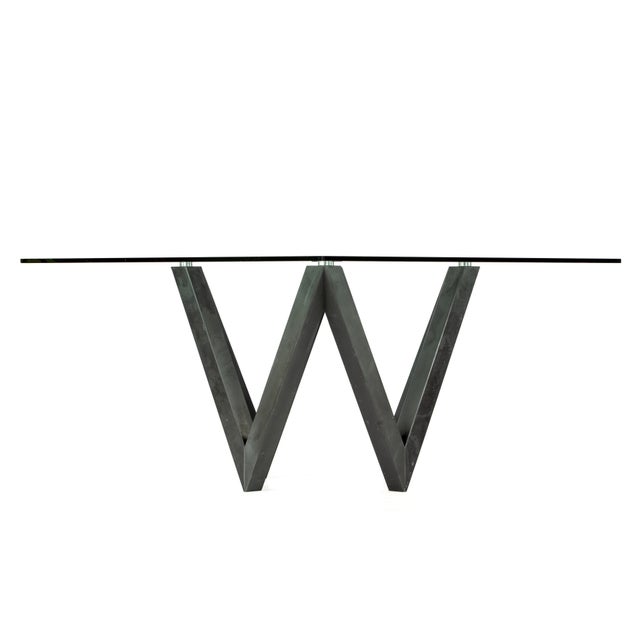 Presented at Maison et Objet Paris, Designer Table in Black Slate Natural Stone Design by Joaquín Moll Contemporary...