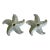 Pair of Mid 20th Century Gonder Pottery Starfish Candle Holders For Sale