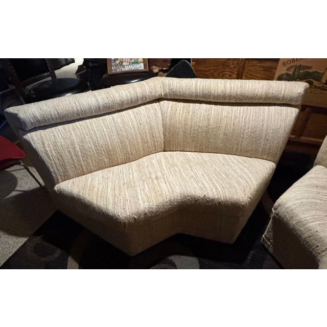 A nice larger 2 piece sectional sofa straight from grandparents estate. Comfortable & stylish with the rare rope style...